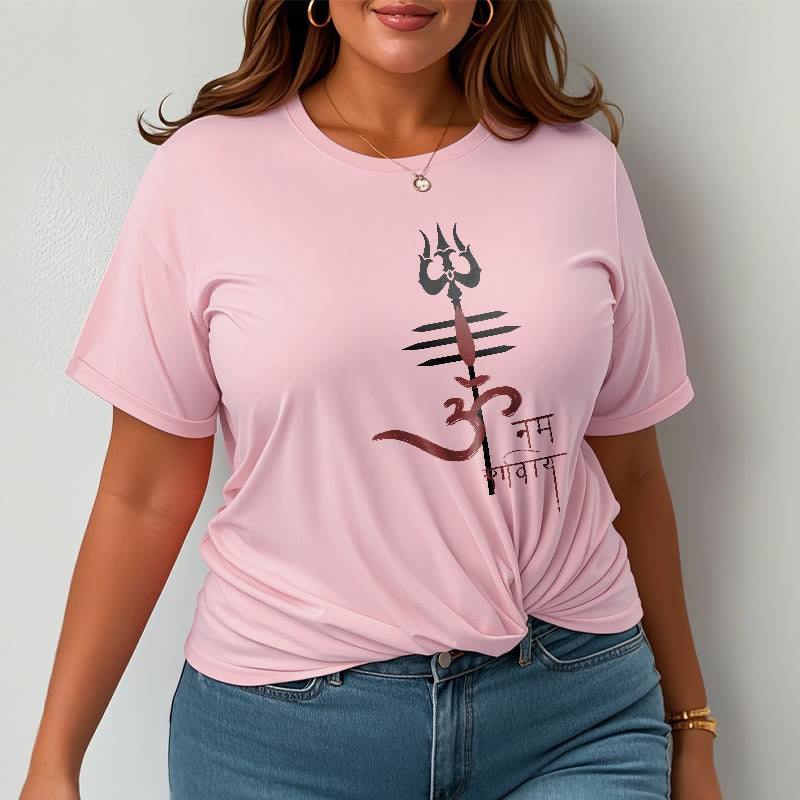 Buddha Stones OM NAMAH SHIVAYA Trident Cotton Tee T-shirt - image 17