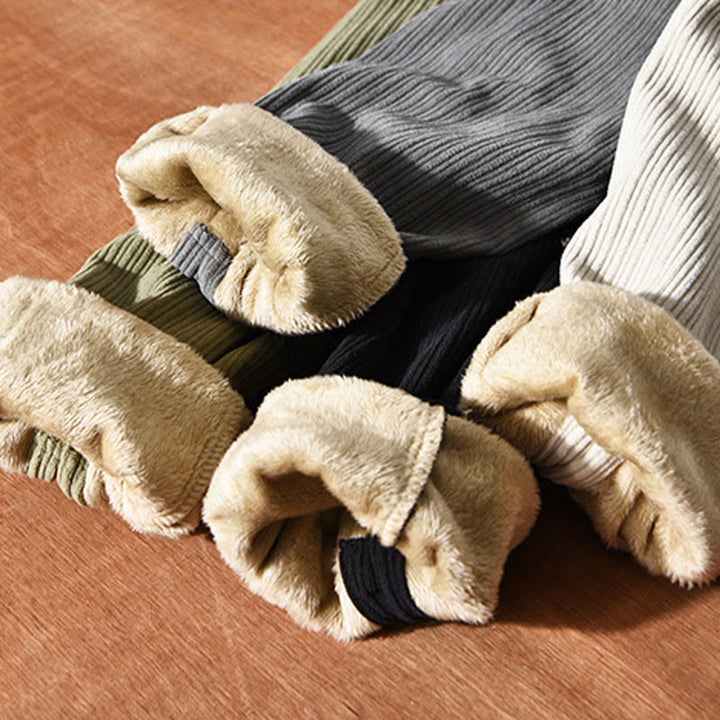 Buddha Stones Men's Long Sleeve Fleece Lined With Pocket Corduroy Comfortable Shirt - image 20