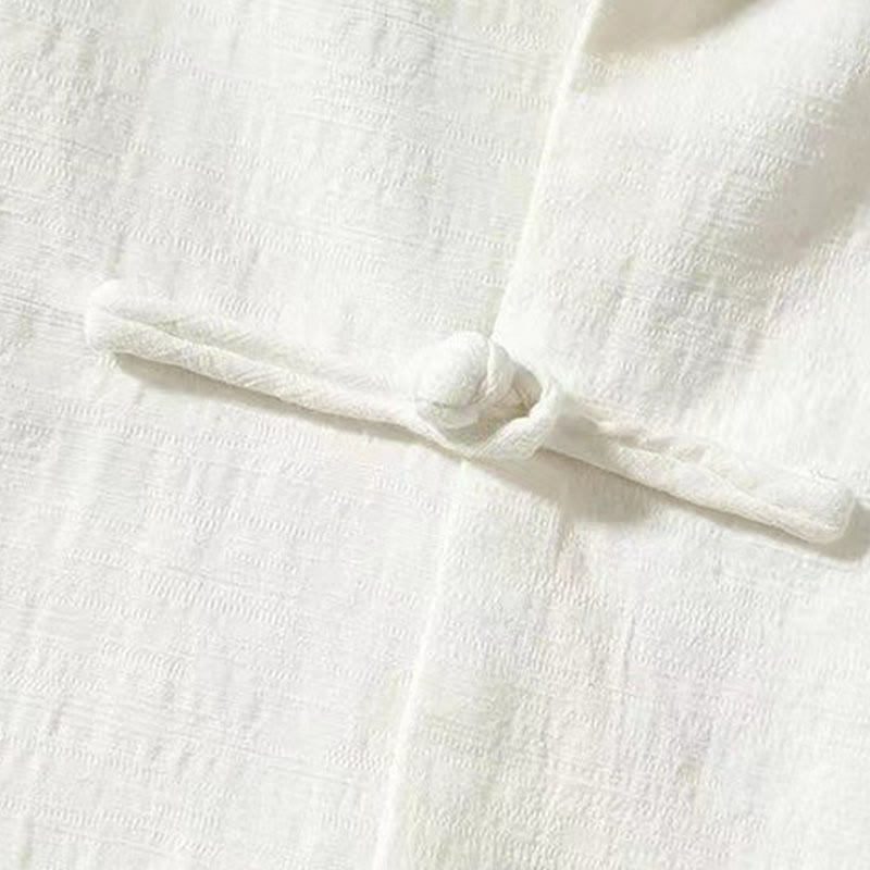 Buddha Stones Men's Tang Long Sleeve Shirt Frog Button With Pocket Stand Collar Comfort Shirt - image 3