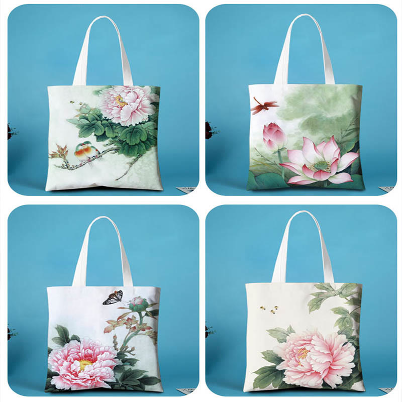 Buddha Stones Lotus Shape Canvas Shoulder Bag - image 11