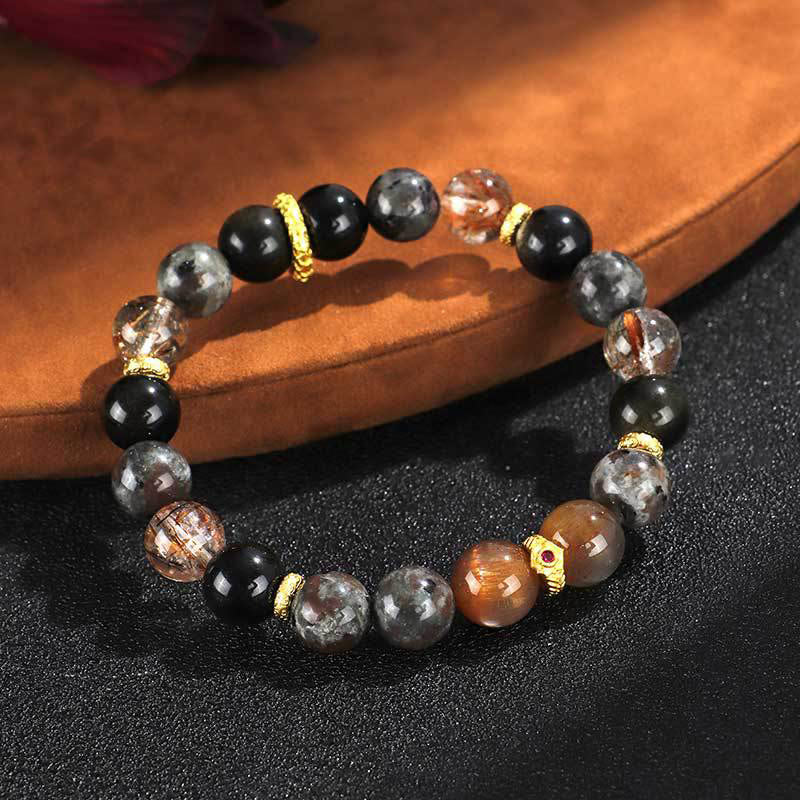 Buddha Stones Sun Stone Lava Rock Positive Bracelet - Inner Diameter 56mm (Wrist Circumference 15-16cm) - image 4