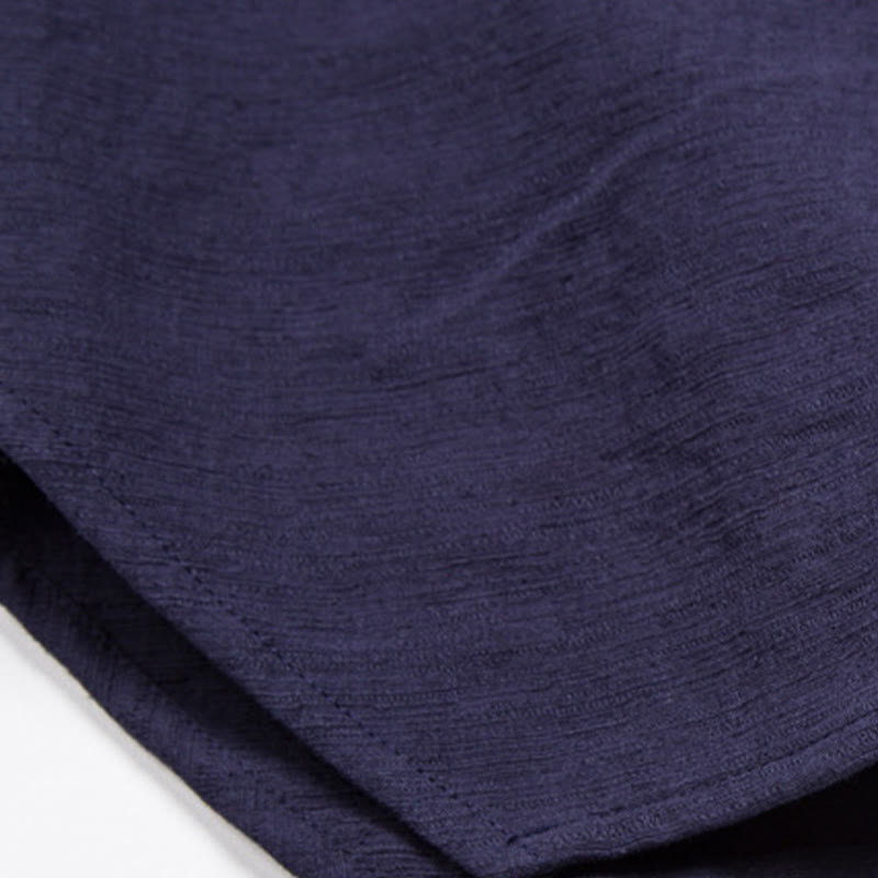 Buddha Stones Men's Short Sleeve Shirt With Pocket V Neck Comfort Cotton Linen Shirt - image 10