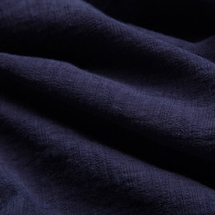 Buddha Stones Men's Short Sleeve Shirt With Pocket V Neck Cardigan Comfort Cotton Linen Shirt - image 14