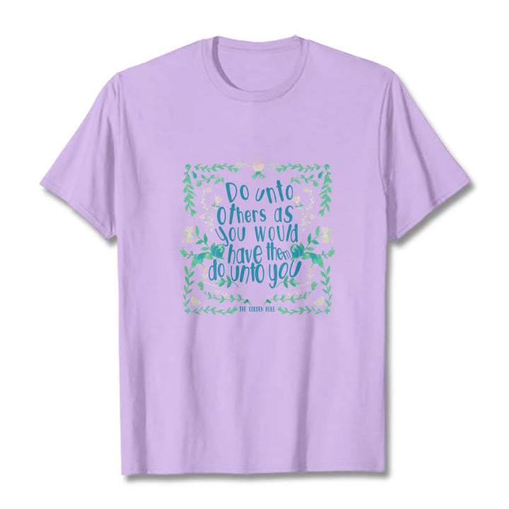 Buddha Stones The Golden Rule Tee T-shirt - Plum - Green Leaves - 2XL - image 15