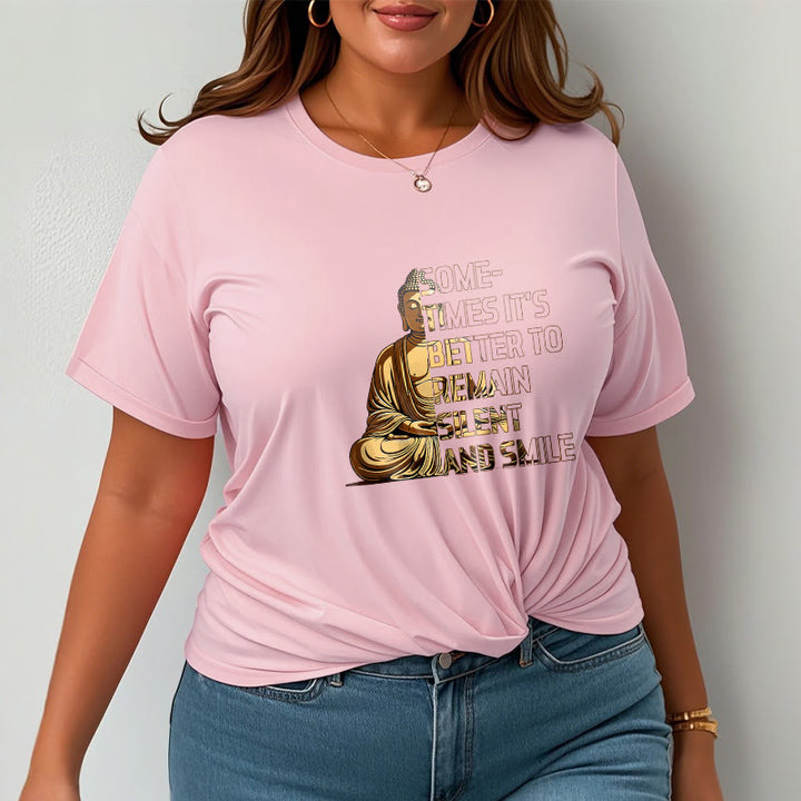 Buddha Stones Sometimes It's Better To Remain Silent And Smile Tee T-shirt - image 12