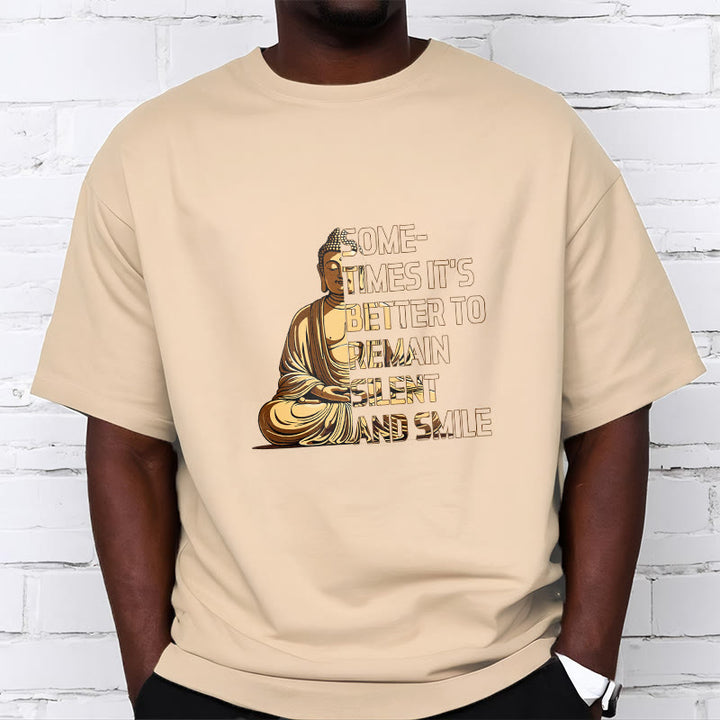 Buddha Stones Sometimes It's Better To Remain Silent And Smile Tee T-shirt - image 8