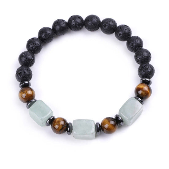 Buddha Stones Various Crystals Lava Rock Calm Bracelet - image 26