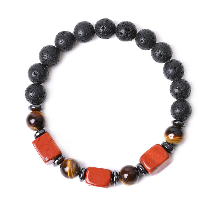 Buddha Stones Various Crystals Lava Rock Calm Bracelet - image 34