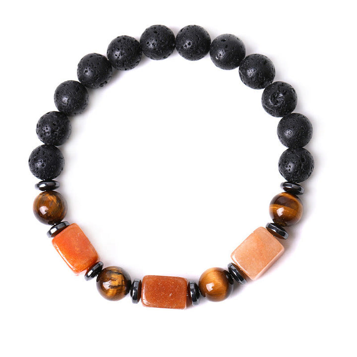 Buddha Stones Various Crystals Lava Rock Calm Bracelet - image 53