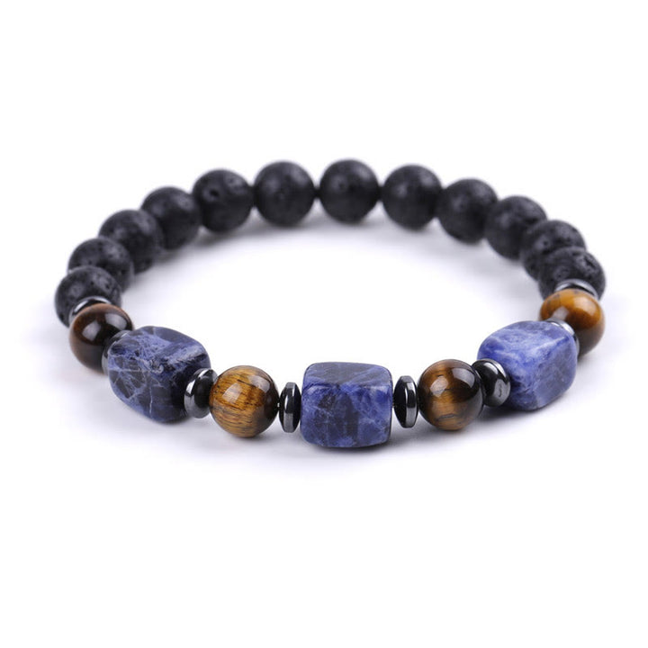 Buddha Stones Various Crystals Lava Rock Calm Bracelet - image 42