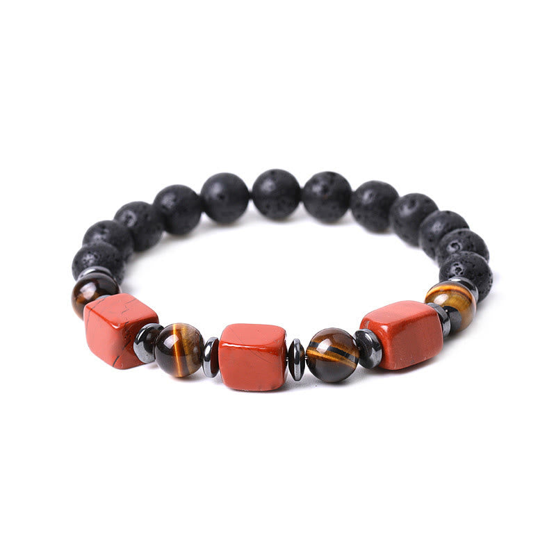 Buddha Stones Various Crystals Lava Rock Calm Bracelet - image 33