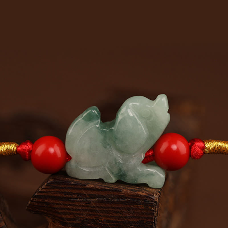 Buddha Stones Jade Peace Buckle Blessing Red String Belly Chain - image 14