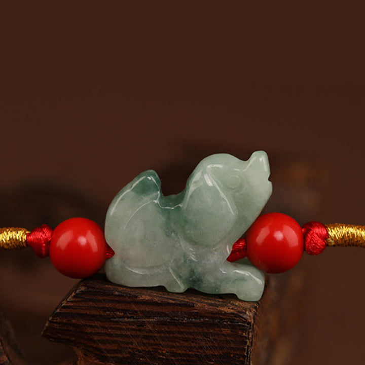 Buddha Stones Jade Peace Buckle Blessing Red String Belly Chain - image 14