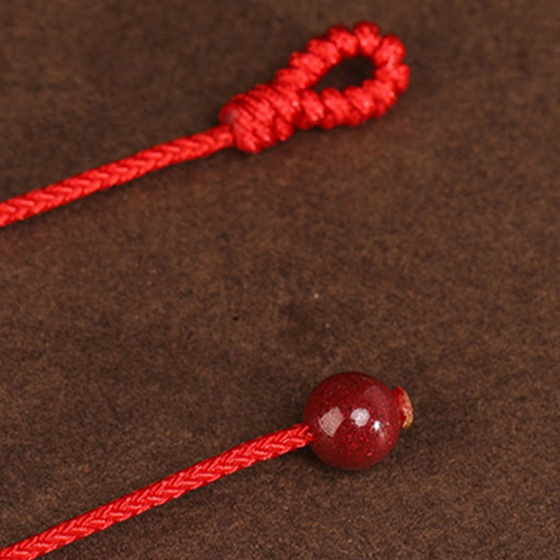 Buddha Stone 999 Solid Gold Red String Belly Chain - image 10