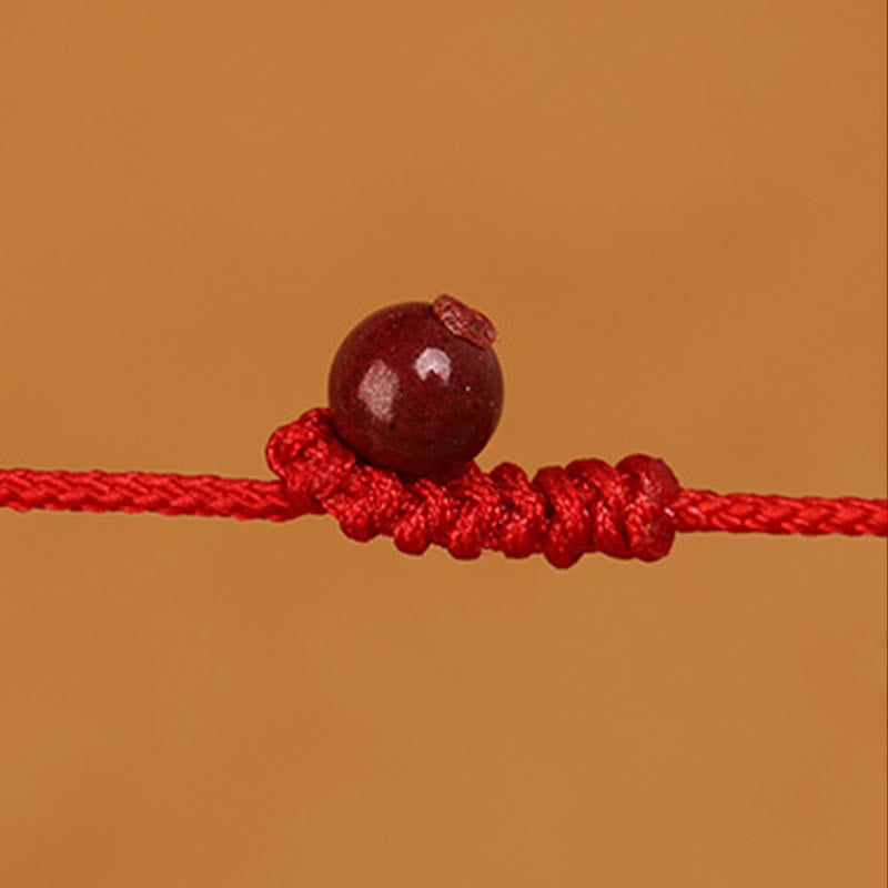 Buddha Stone 999 Solid Gold Red String Belly Chain - image 11