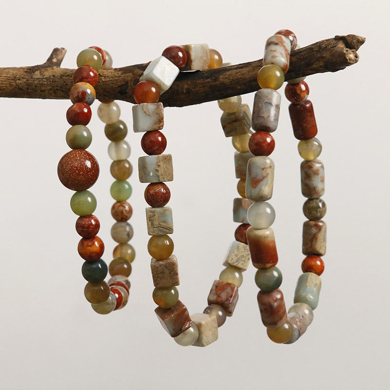 Buddha Stones Red Agate Shoushan Stone Calm Blessing Bracelet - image 10