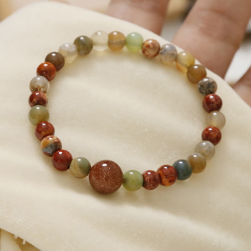 Buddha Stones Red Agate Shoushan Stone Calm Blessing Bracelet - image 15
