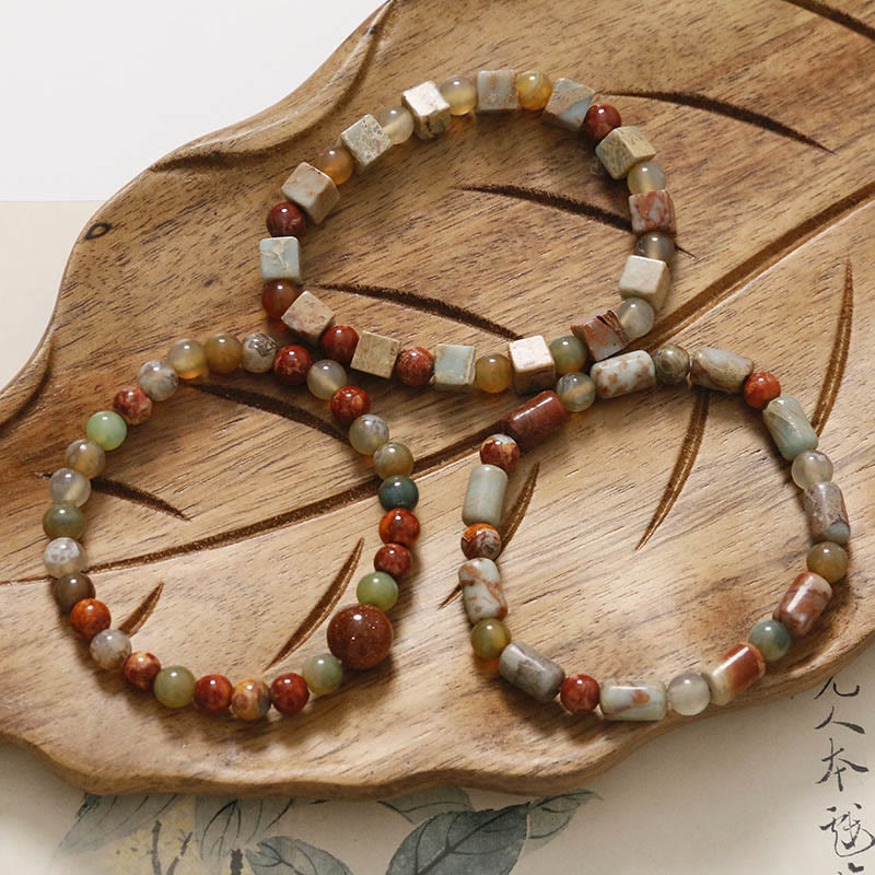 Buddha Stones Red Agate Shoushan Stone Calm Blessing Bracelet - image 16
