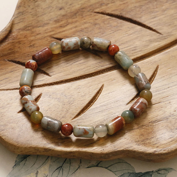 Buddha Stones Red Agate Shoushan Stone Calm Blessing Bracelet - image 12