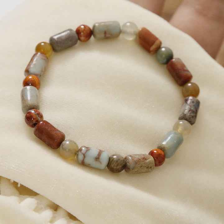 Buddha Stones Red Agate Shoushan Stone Calm Blessing Bracelet - image 18