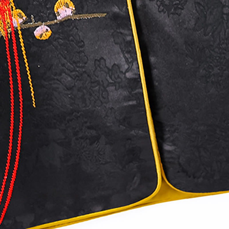 Buddha Stones Vintage Embroidery Plum Blossom Pattern Double-Sided Wear Vest - image 6