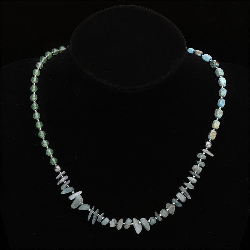 Buddha Stones Green Emperor Stone Green Aventurine Happiness Triple Wrap Bracelet - image 10