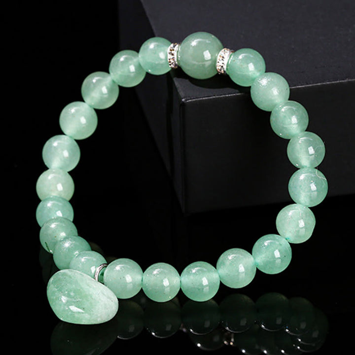 Buddha Stones Various Crystal Green Aventurine Love Heart Balance Bracelet - image 17
