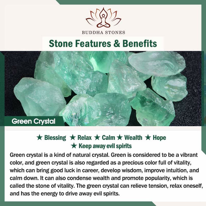 Buddha Stones Aquamarine Green Crystal Love Heart Charm Healing Bracelet - image 12
