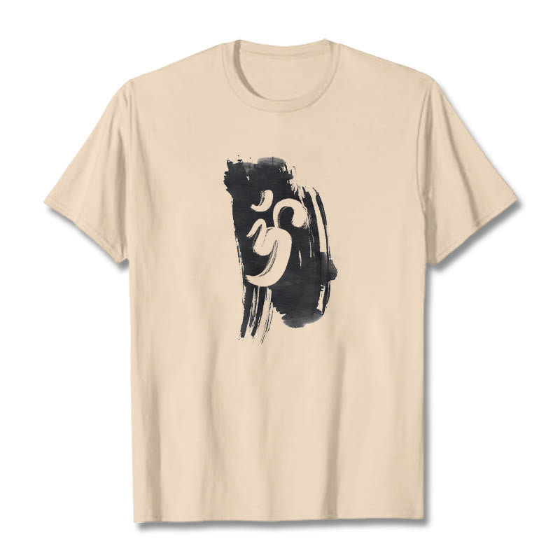 Buddha Stones OM Ink Background Cotton Tee T-shirt - Bisque - 2XL - image 11
