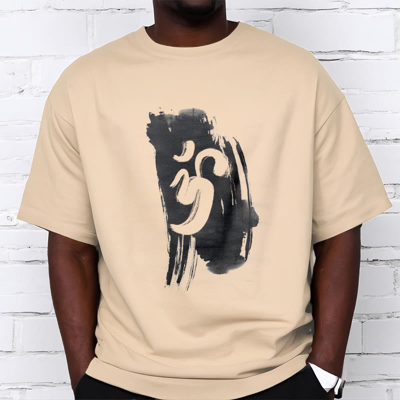 Buddha Stones OM Ink Background Cotton Tee T-shirt - image 12