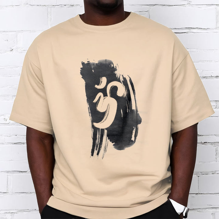 Buddha Stones OM Ink Background Cotton Tee T-shirt - image 12