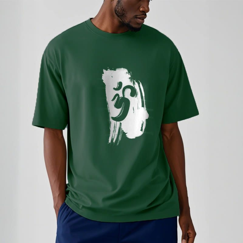 Buddha Stones OM Ink Background Cotton Tee T-shirt - image 9