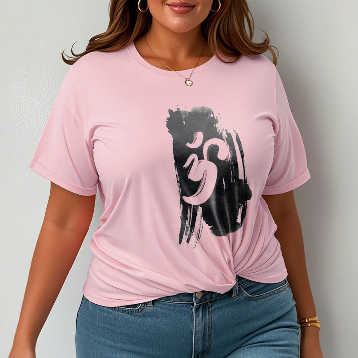 Buddha Stones OM Ink Background Cotton Tee T-shirt - image 16