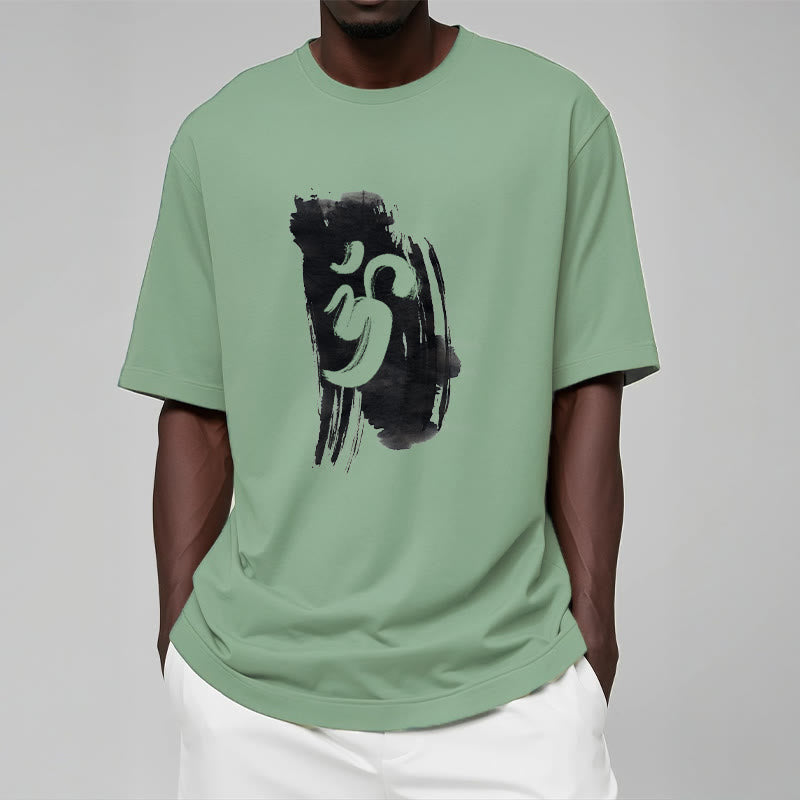 Buddha Stones OM Ink Background Cotton Tee T-shirt - image 18