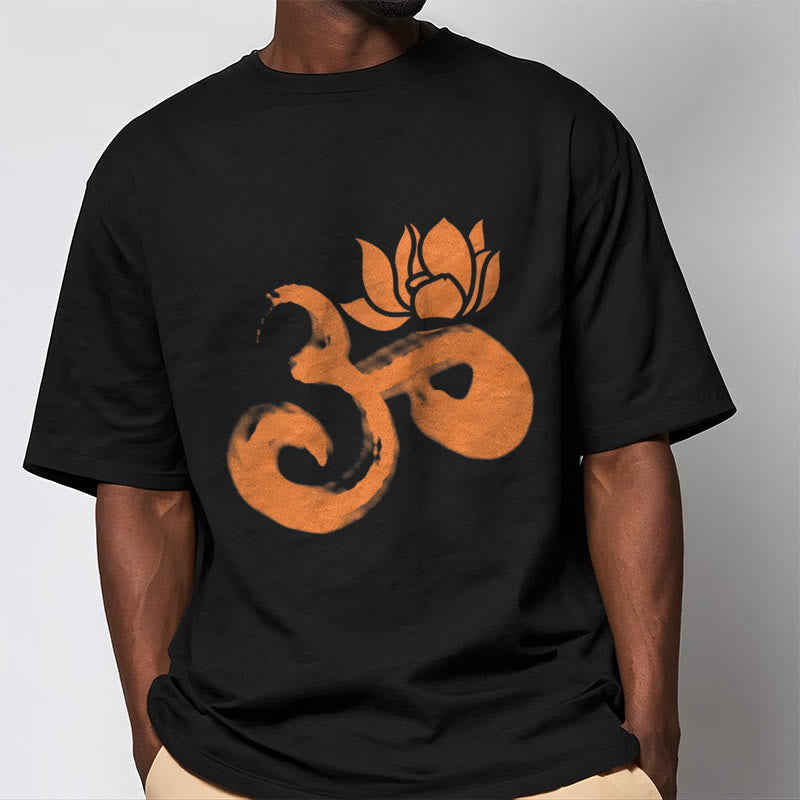 Buddha Stones OM Lotus Flower Cotton Tee T-shirt - image 8