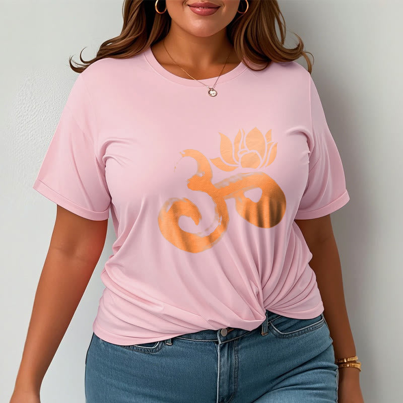 Buddha Stones OM Lotus Flower Cotton Tee T-shirt - image 13