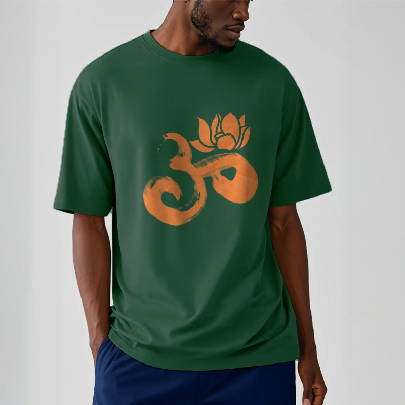 Buddha Stones OM Lotus Flower Cotton Tee T-shirt - image 11
