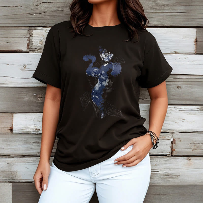 Buddha Stones OM Lotus Flower Background Cotton Tee T-shirt - image 5