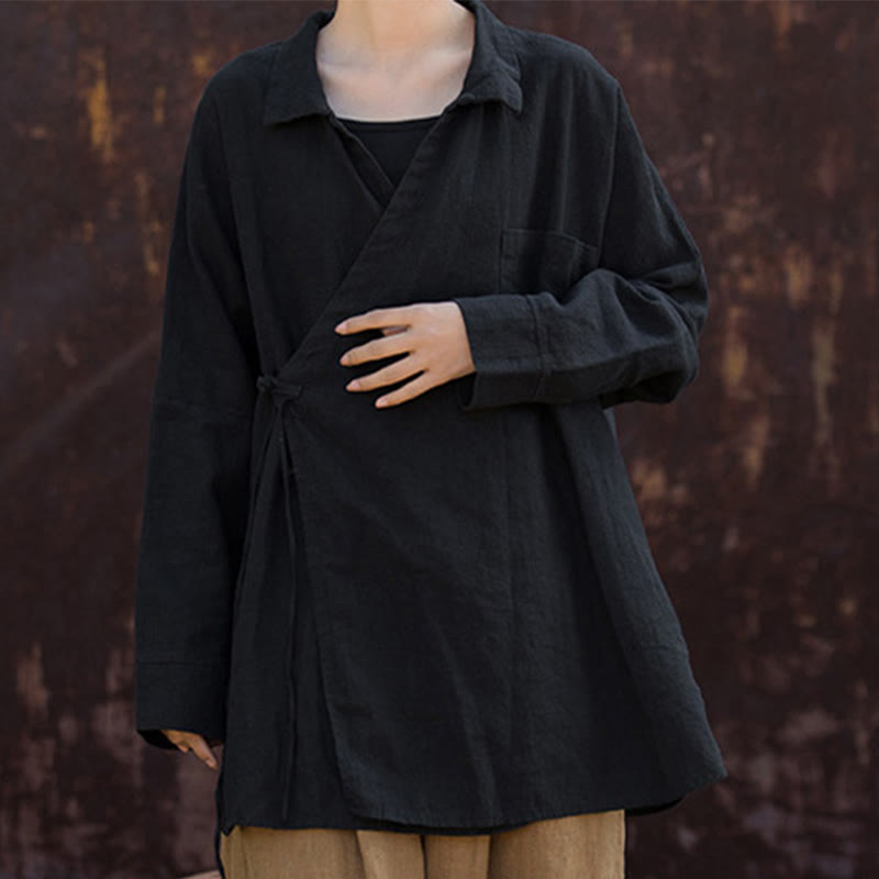 Buddha Stones Meditate Ramie Cotton Clothing - image 18