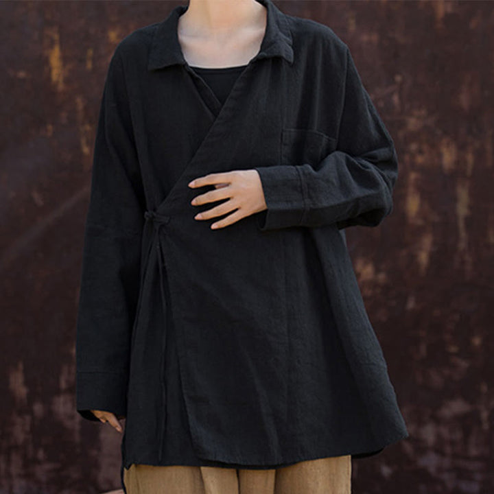 Buddha Stones Meditate Ramie Cotton Clothing - image 18