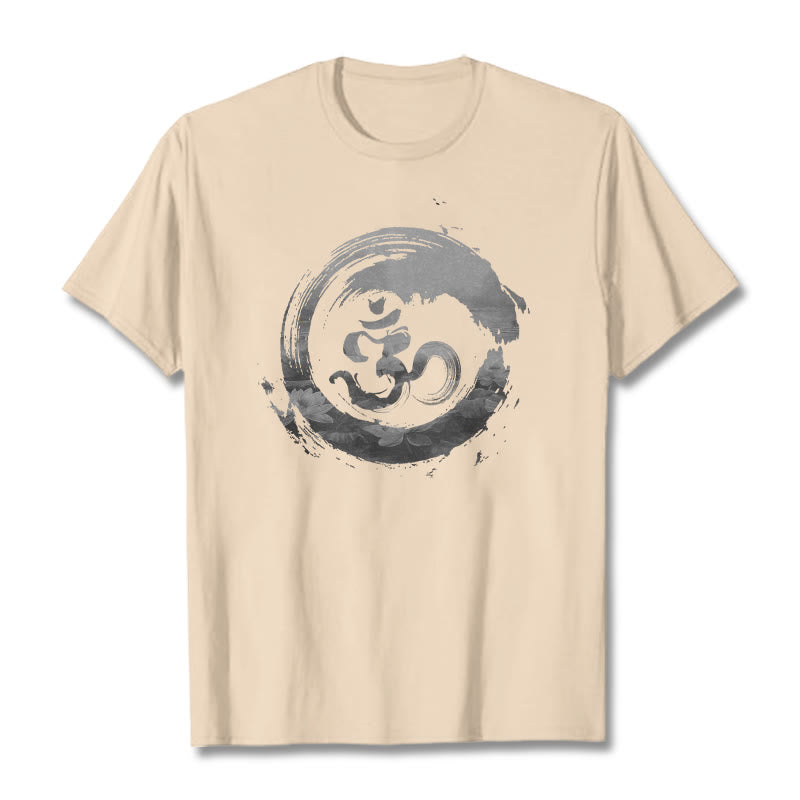 Buddha Stones Om Lotus Cotton Tee T-shirt - Bisque - 2XL - image 11