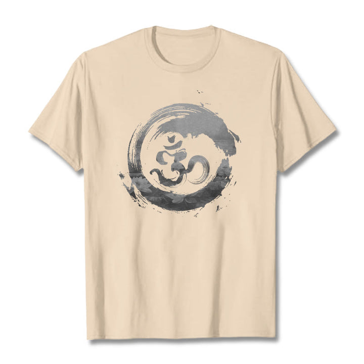 Buddha Stones Om Lotus Cotton Tee T-shirt - Bisque - 2XL - image 11