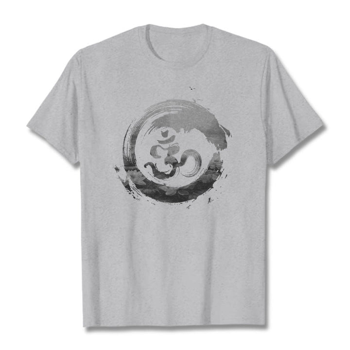 Buddha Stones Om Lotus Cotton Tee T-shirt - LightGrey - 2XL - image 19