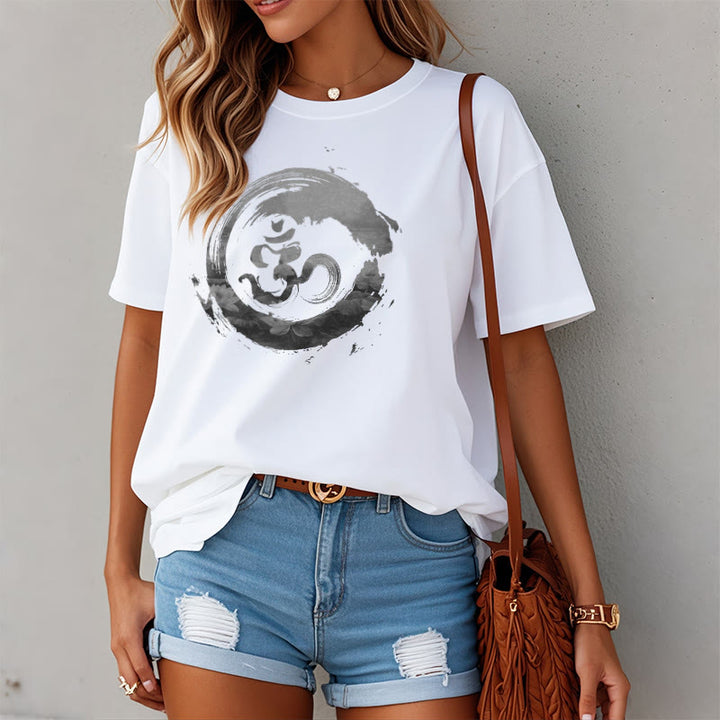 Buddha Stones Om Lotus Cotton Tee T-shirt - image 6
