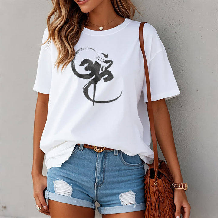 Buddha Stones Om Design Cotton Tee T-shirt - image 6