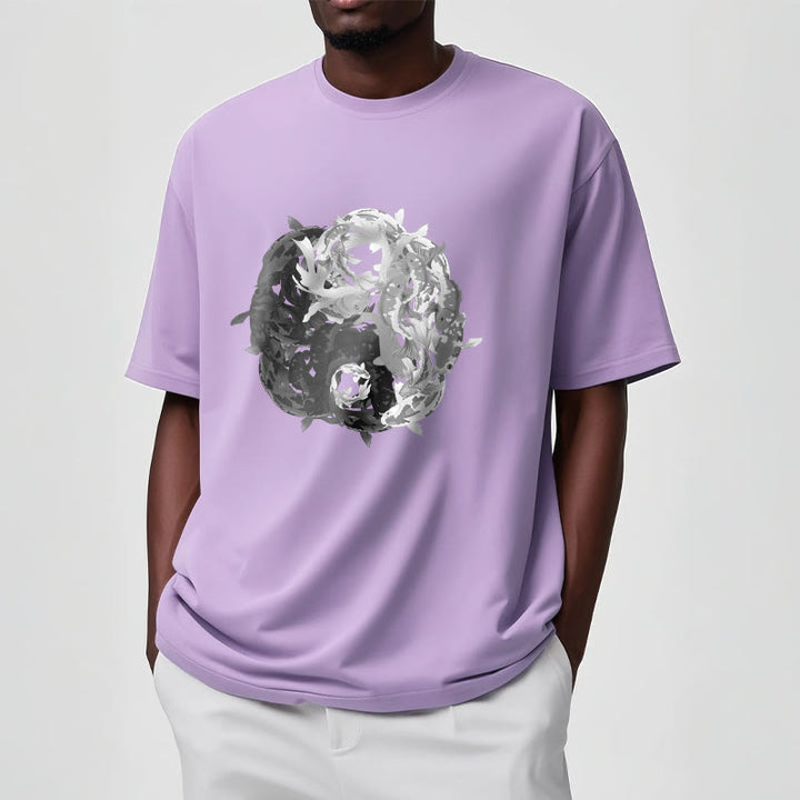 Buddha Stones Yin Yang Koi Fish Combination Cotton Tee T-shirt - image 17