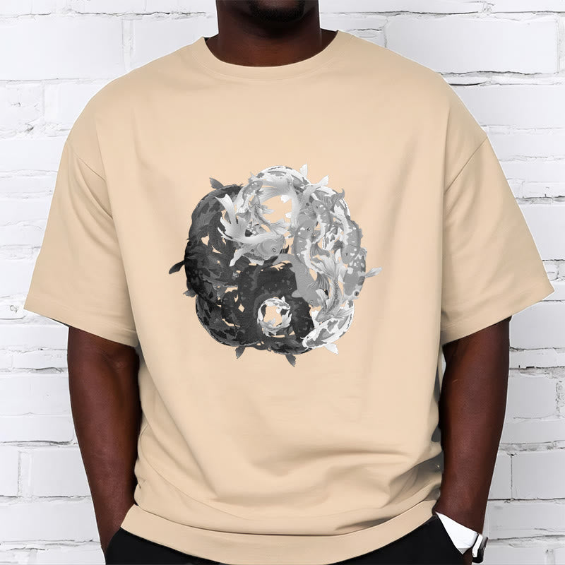 Buddha Stones Yin Yang Koi Fish Combination Cotton Tee T-shirt - image 13