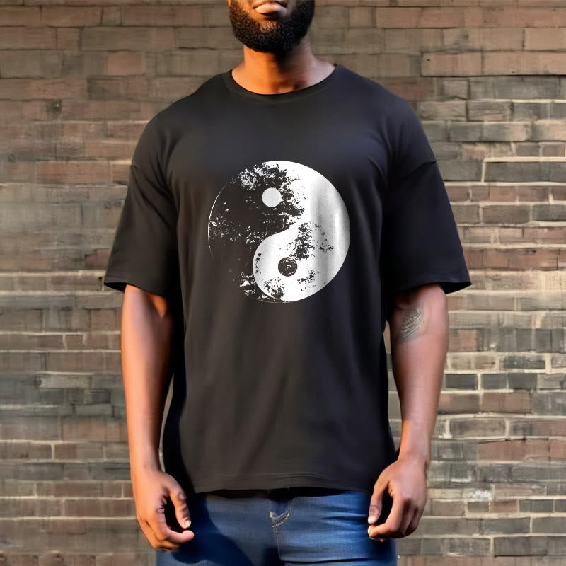 Buddha Stones Yin Yang Tai Chi Pattern Cotton Tee T-shirt - image 7