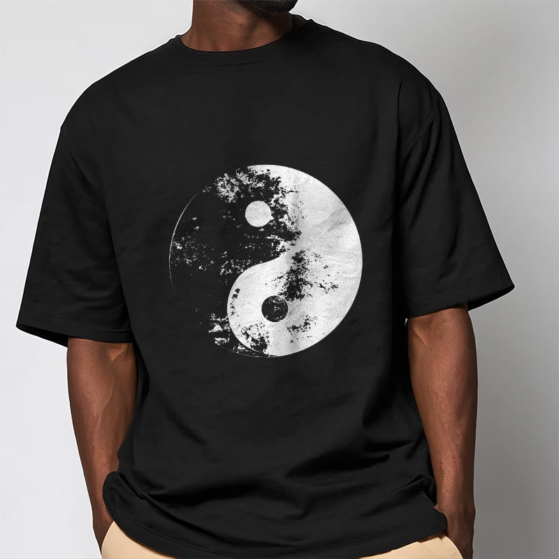 Buddha Stones Yin Yang Tai Chi Pattern Cotton Tee T-shirt - image 6