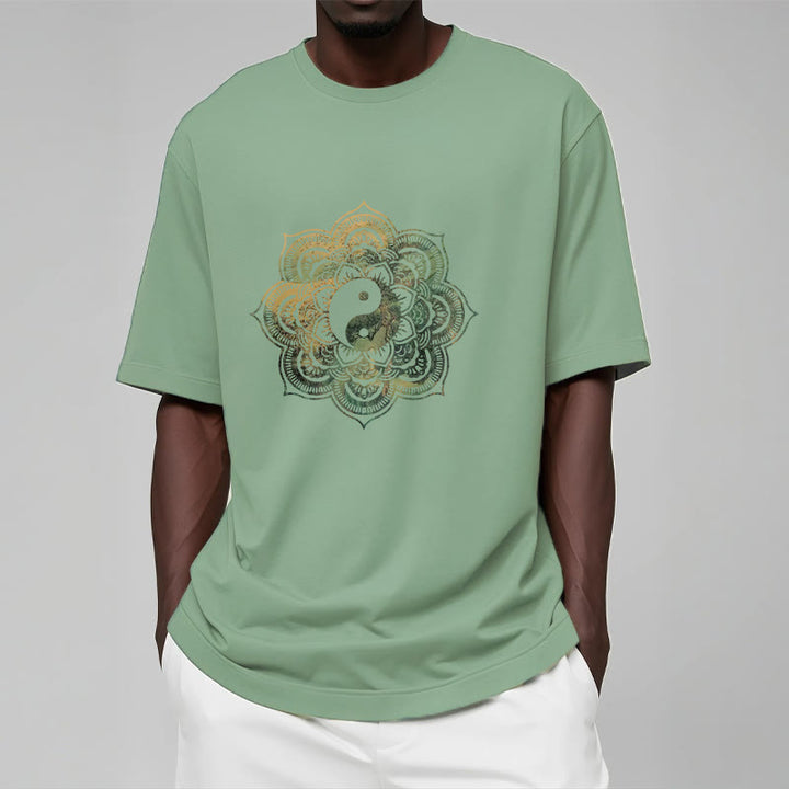 Buddha Stones Mandala Yin Yang Cotton Tee T-shirt - image 11